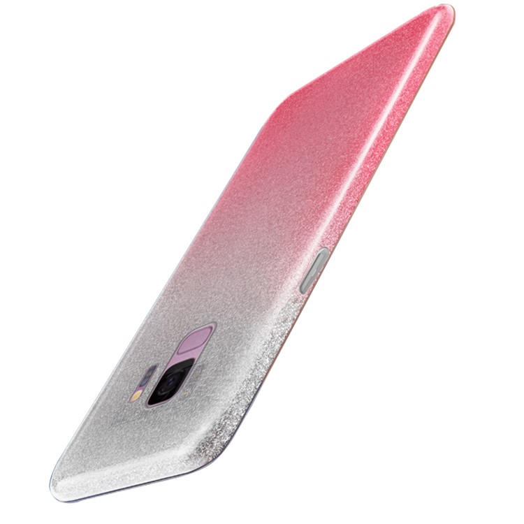 NXE TPU + PC Phone Casing with Gradient Color Glittery Powder Paper for Samsung Galaxy S9 G960 - Pink-4