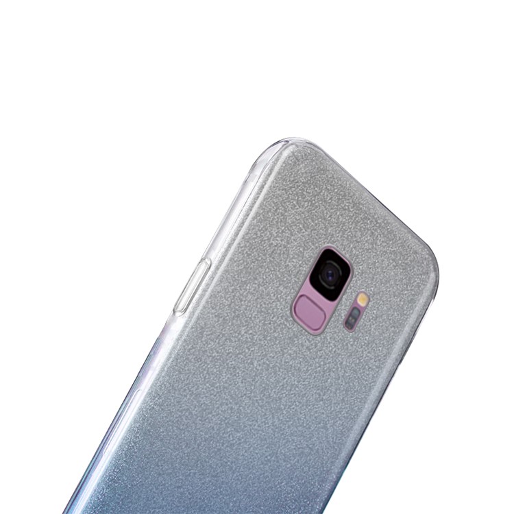 NXE TPU + PC Protection Cover Accessory with Gradient Color Glittery Powder Paper for Samsung Galaxy S9 G960 - Blue-3