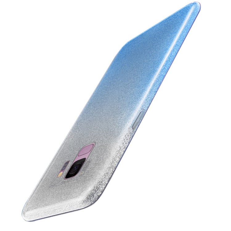 NXE TPU + PC Protection Cover Accessory with Gradient Color Glittery Powder Paper for Samsung Galaxy S9 G960 - Blue-4