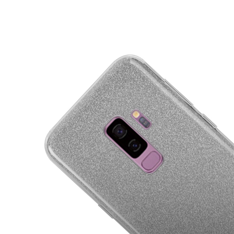 NXE TPU + PC Case with Gradient Color Glittery Powder Paper for Samsung Galaxy S9+ G965 - Black-2