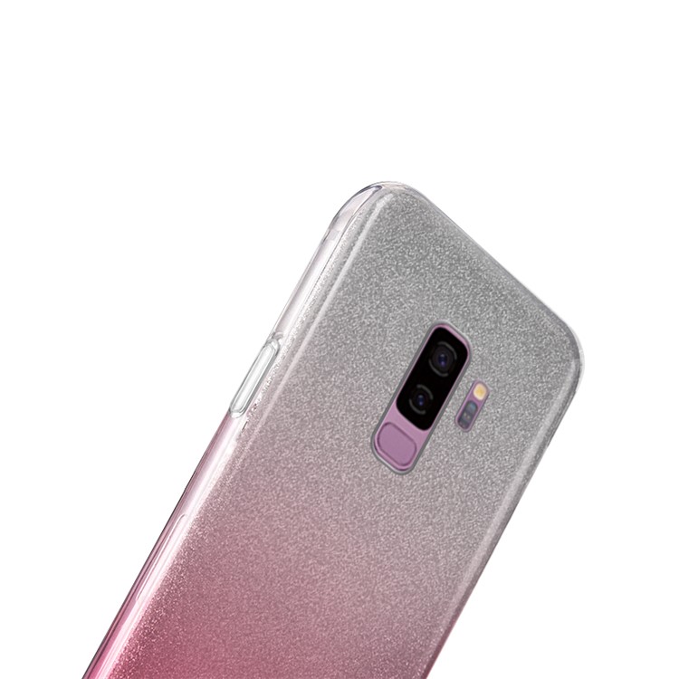 NXE TPU + PC Hybrid Casing with Gradient Color Glittery Powder Paper for Samsung Galaxy S9+ G965 - Pink-3