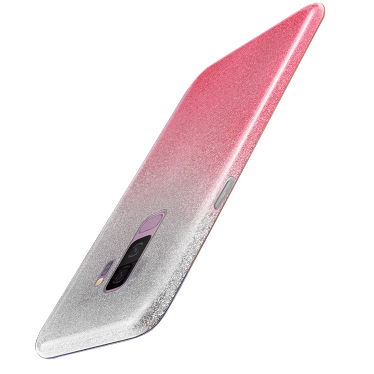 NXE TPU + PC Hybrid Casing with Gradient Color Glittery Powder Paper for Samsung Galaxy S9+ G965 - Pink-4
