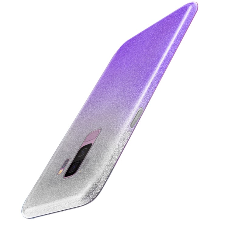 NXE TPU PC Super Thin Back Phone Shell with Gradient Color Glittery Powder Paper for Samsung Galaxy S9+ G965 - Purple-4