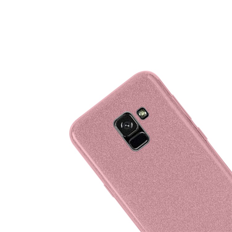 NXE Glittery Powder PC + TPU Hybrid Phone Shell Case for Samsung Galaxy A8 (2018) - Rose Gold-2
