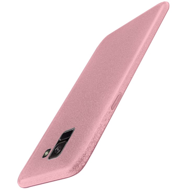 NXE Glittery Powder PC + TPU Hybrid Phone Shell Case for Samsung Galaxy A8 (2018) - Rose Gold-4