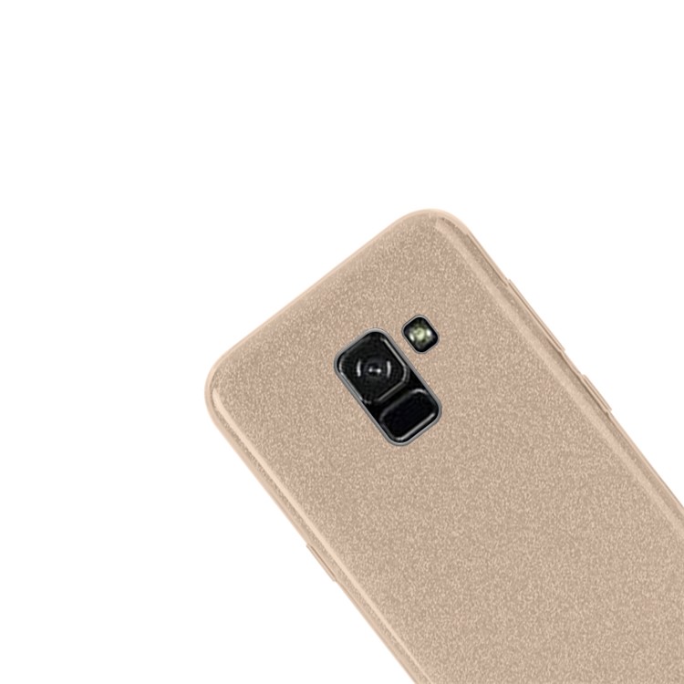 NXE Glittery Powder PC + TPU Combo Shell Case for Samsung Galaxy A8 (2018) - Gold-2