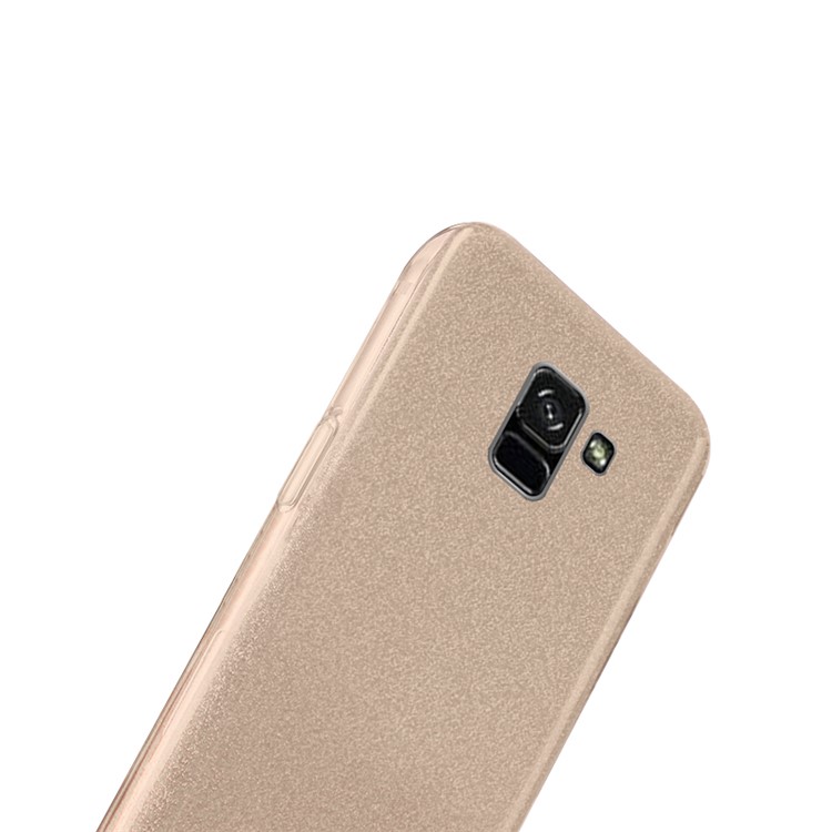 NXE Glittery Powder PC + TPU Combo Shell Case for Samsung Galaxy A8 (2018) - Gold-3