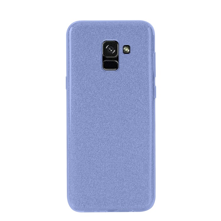 NXE Glittery Powder PC + TPU Hybrid Case Cover Shell for Samsung Galaxy A8+ (2018) - Blue-1