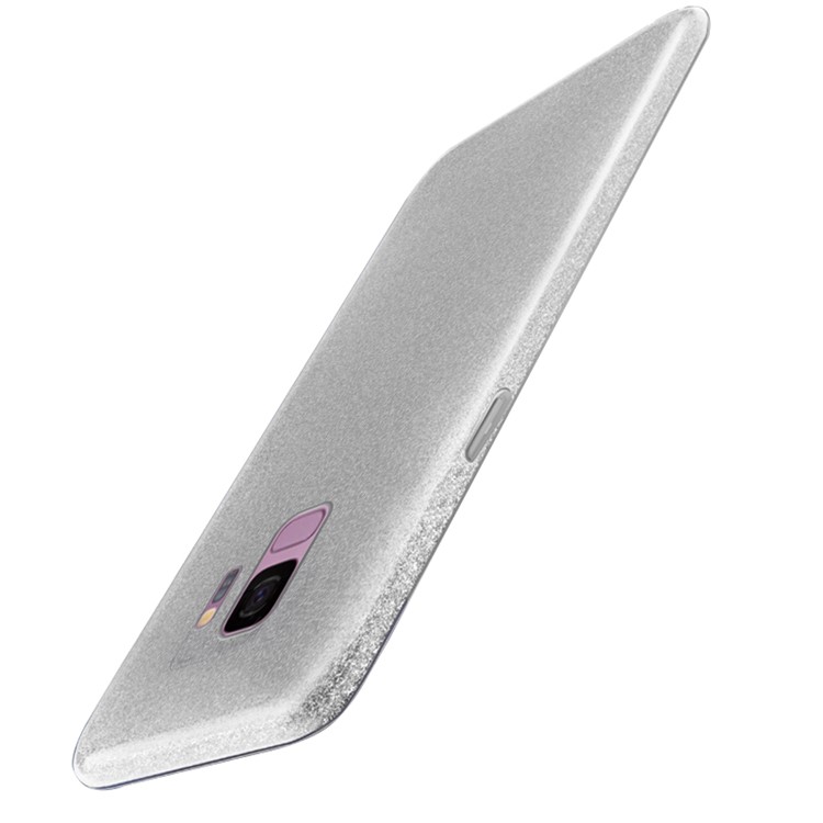 NXE Glittery Powder PC + TPU Hybrid Shell Case for Samsung Galaxy S9 SM-G960 - Grey-4