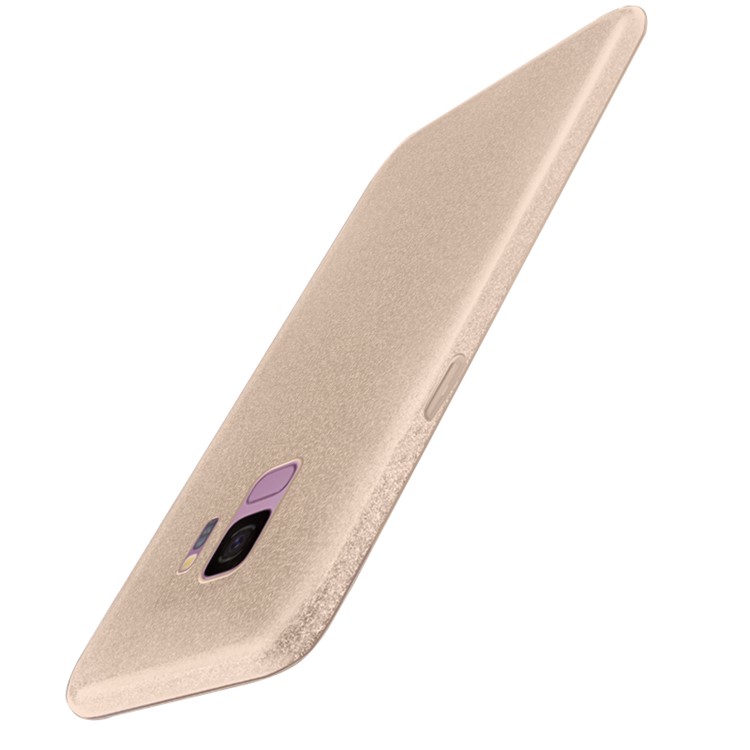 NXE Glittery Powder PC + TPU Hybrid Cover Shell for Samsung Galaxy S9 SM-G960 - Gold-4