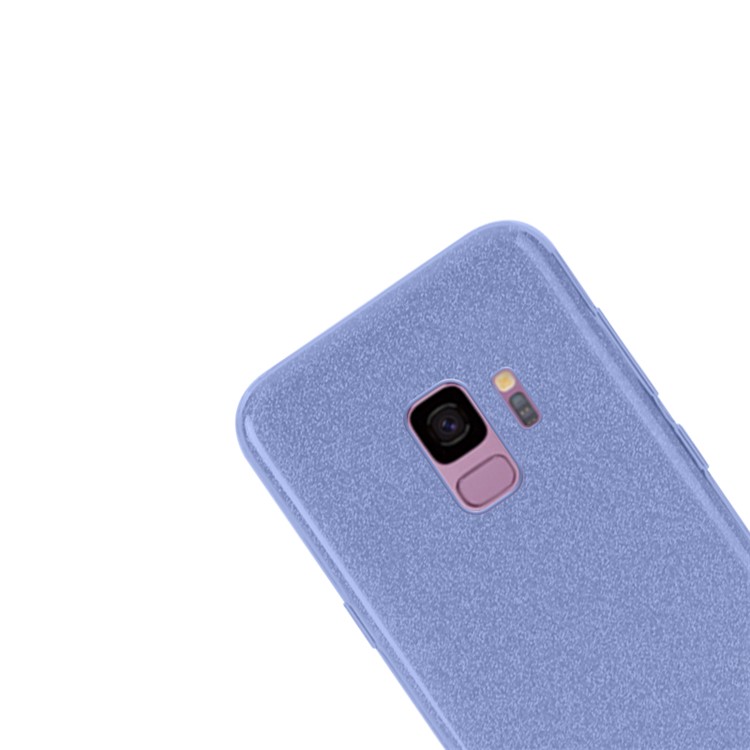 NXE Glittery Powder PC + TPU Hybrid Protective Case for Samsung Galaxy S9 SM-G960 - Blue-2