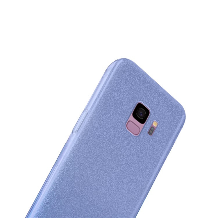 NXE Glittery Powder PC + TPU Hybrid Protective Case for Samsung Galaxy S9 SM-G960 - Blue-3