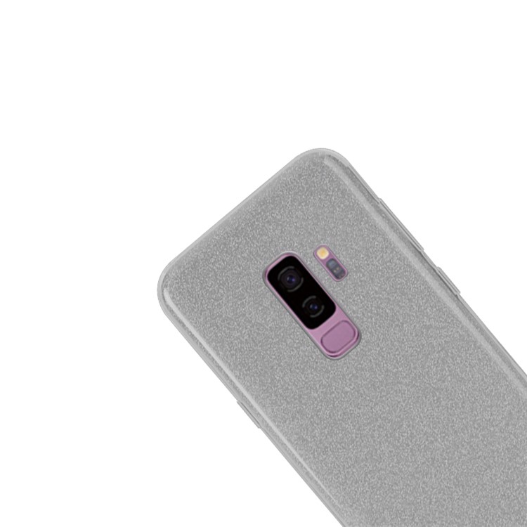 NXE Glittery Powder PC + TPU Hybrid Shell Case for Samsung Galaxy S9+ SM-G965 - Grey-2