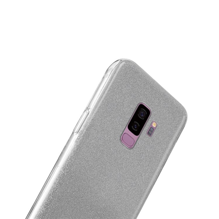 NXE Glittery Powder PC + TPU Hybrid Shell Case for Samsung Galaxy S9+ SM-G965 - Grey-3