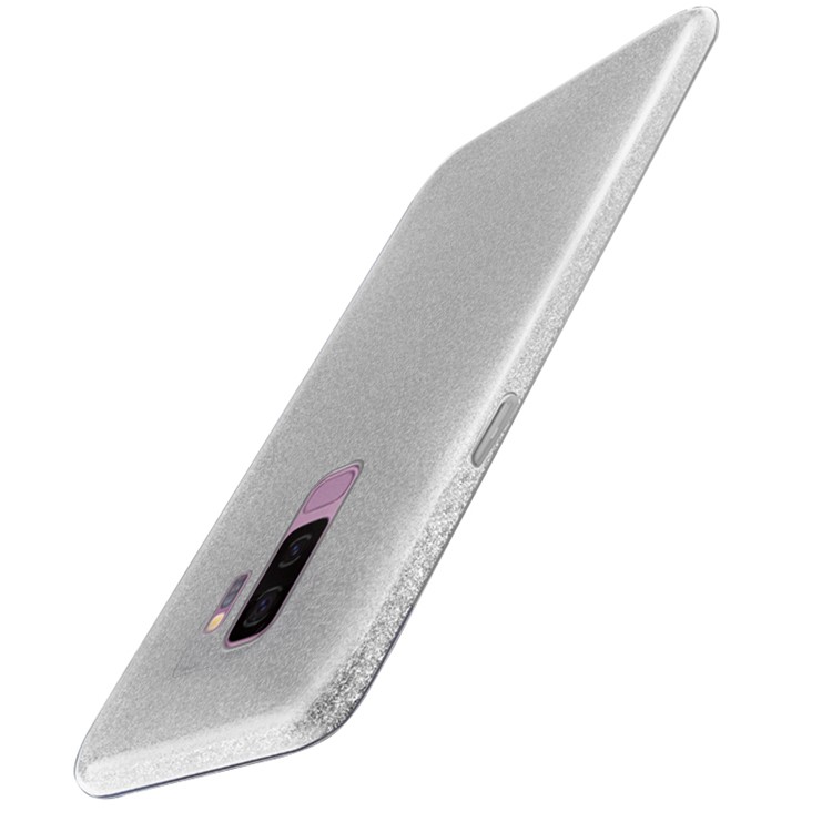 NXE Glittery Powder PC + TPU Hybrid Shell Case for Samsung Galaxy S9+ SM-G965 - Grey-4
