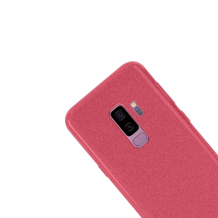 NXE Glittery Powder PC + TPU Hybrid Cover Case for Samsung Galaxy S9+ SM-G965 - Red-2