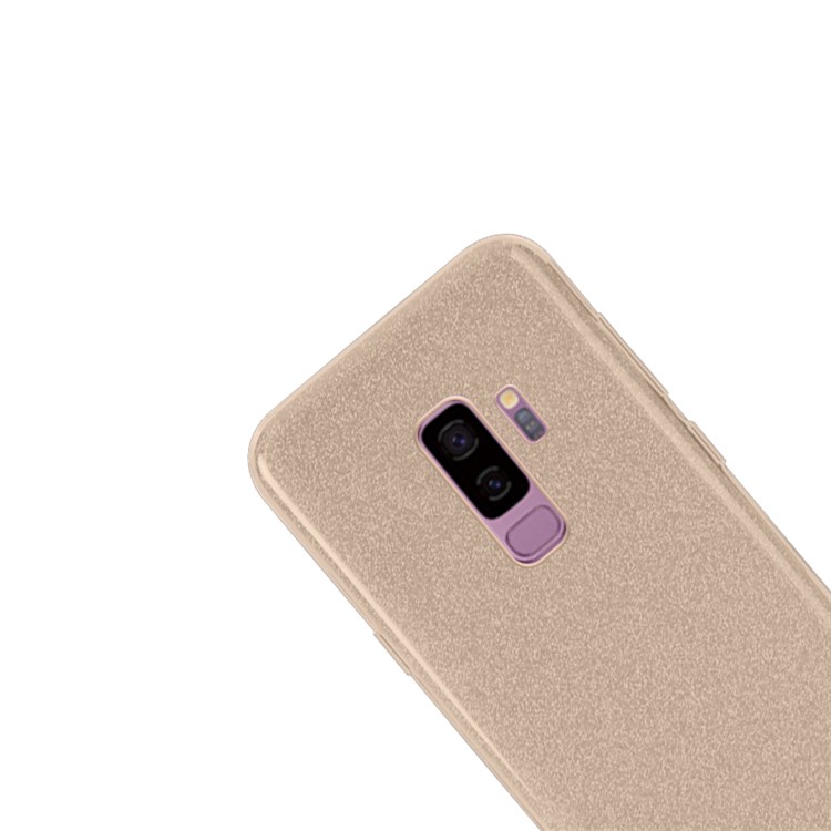 NXE Glittery Powder PC + TPU Hybrid Case Cover Shell for Samsung Galaxy S9+ SM-G965 - Gold-2