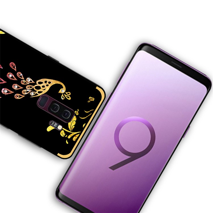NXE Rhinestone Decor Pattern Bayer TPU Mobile Casing for Samsung Galaxy S9+ SM-G965 - Phoenix Pattern-4