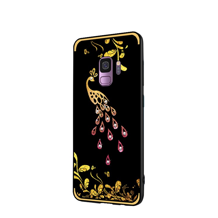 NXE Pattern Printing Rhinestone Decor Bayer TPU Shell for Samsung Galaxy S9 SM-G960 - Phoenix Pattern-3
