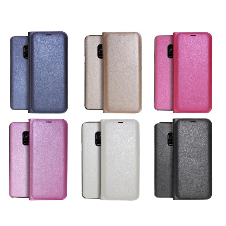 Flip PU Leather Card Holder Phone Case for Samsung Galaxy S9 G960 - Black-7