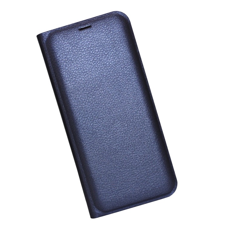 Flip PU Leather Protector Case with Card Holder for Samsung Galaxy S9 G960 - Dark Blue-1
