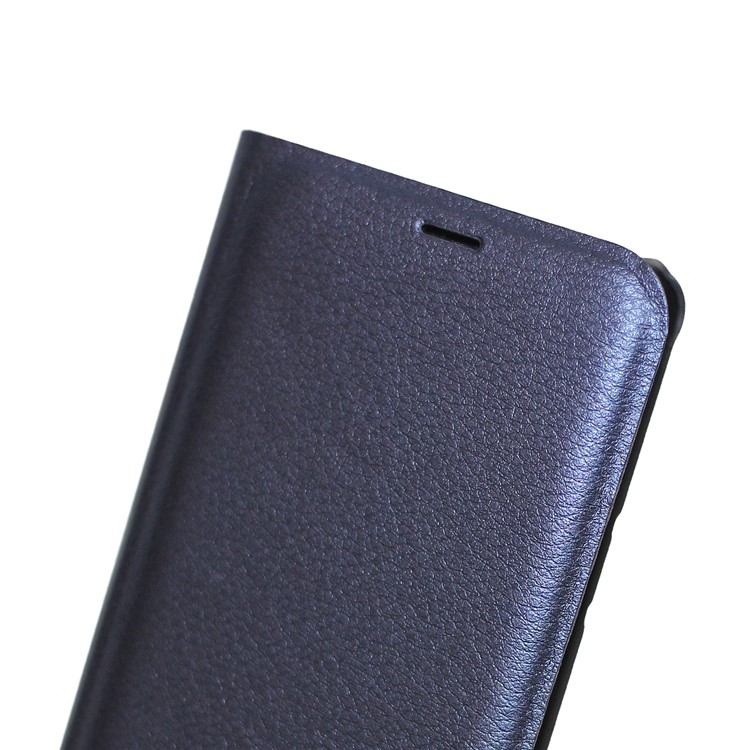 Flip PU Leather Protector Case with Card Holder for Samsung Galaxy S9 G960 - Dark Blue-4