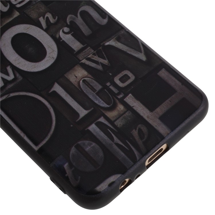 Pattern Printing TPU Gel Cover for Samsung Galaxy A8 (2018) with Lanyard - Characters-4