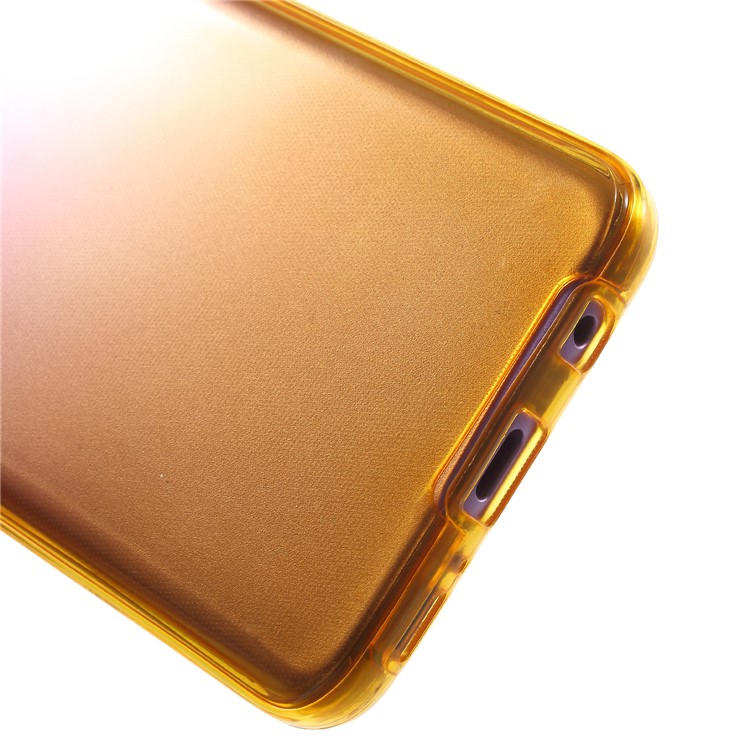 Gradient Color Touchable Front + Back 2-Piece TPU Protection Mobile Phone Cover for Samsung Galaxy S9 G960 - Rose / Yellow-5