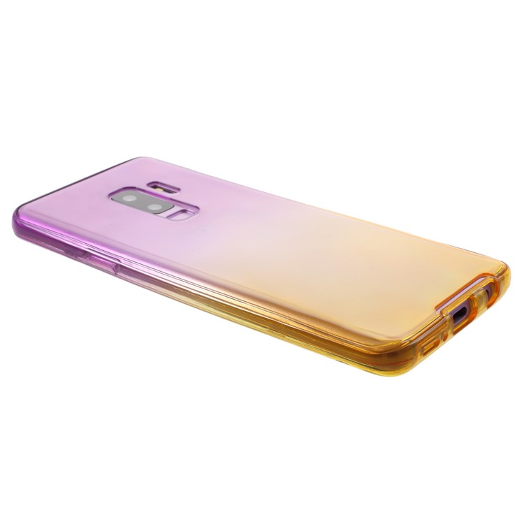 Gradient Color Touchable Front + Back TPU Mobile Phone Case for Samsung Galaxy S9 Plus G965 - Purple / Yellow-3