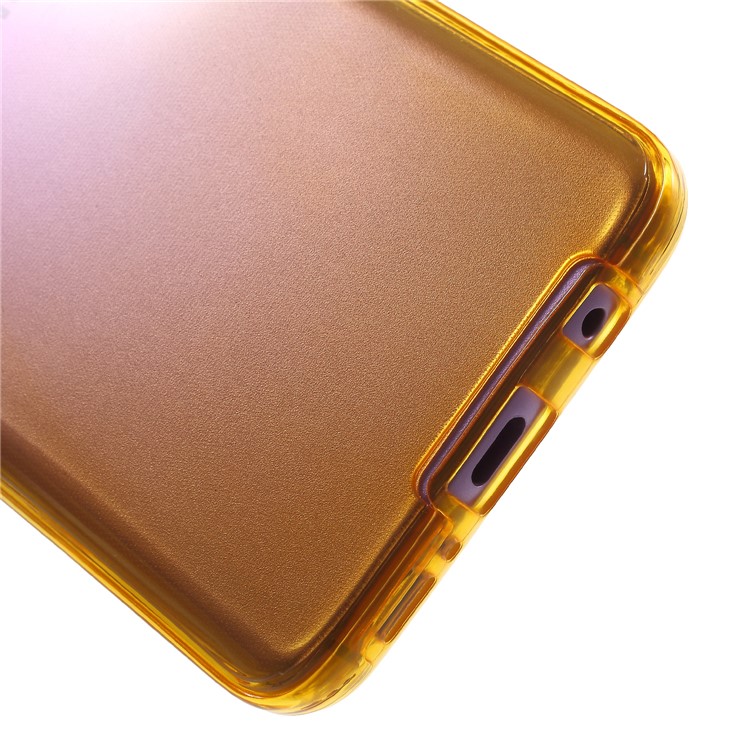 Gradient Color Touchable Front + Back TPU Mobile Phone Case for Samsung Galaxy S9 Plus G965 - Purple / Yellow-5