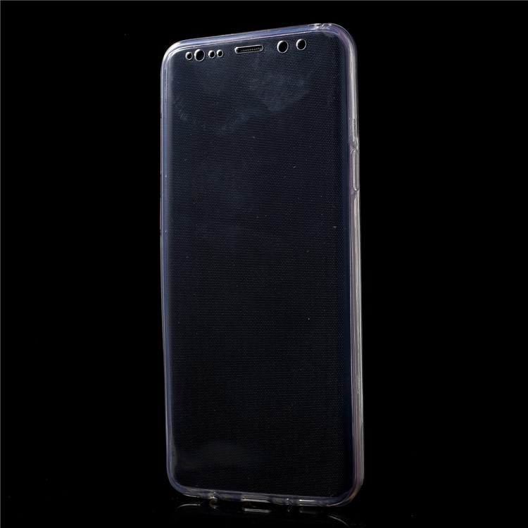 Touchable Front + Back TPU Phone Case Cover for Samsung Galaxy S9 Plus G965 - White-2