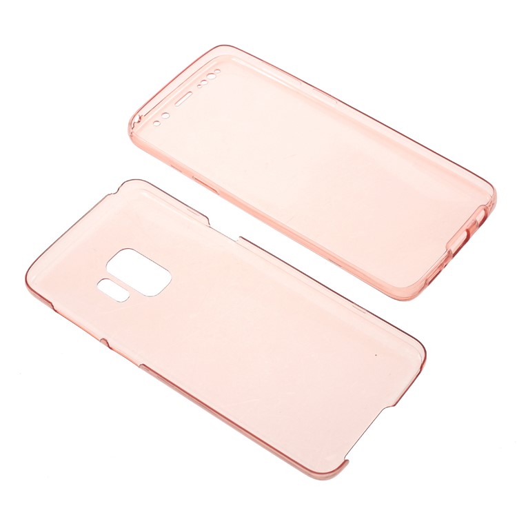 2-in-1 Touchable TPU Cover (Front + Back) for Samsung Galaxy S9 G960 - Rose Gold-7