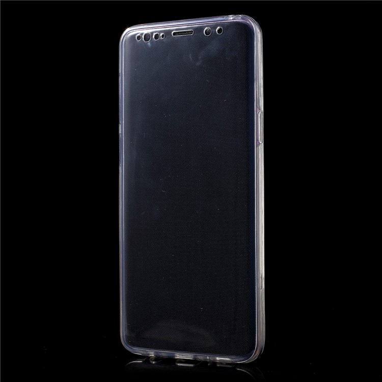 2-in-1 Front + Back Touchable TPU Phone Cover for Samsung Galaxy S9 G960 - Transparent-2