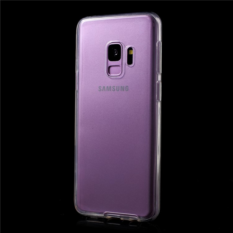 2-in-1 Front + Back Touchable TPU Phone Cover for Samsung Galaxy S9 G960 - Transparent-3