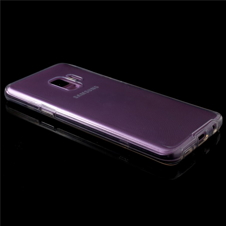 2-in-1 Front + Back Touchable TPU Phone Cover for Samsung Galaxy S9 G960 - Transparent-4