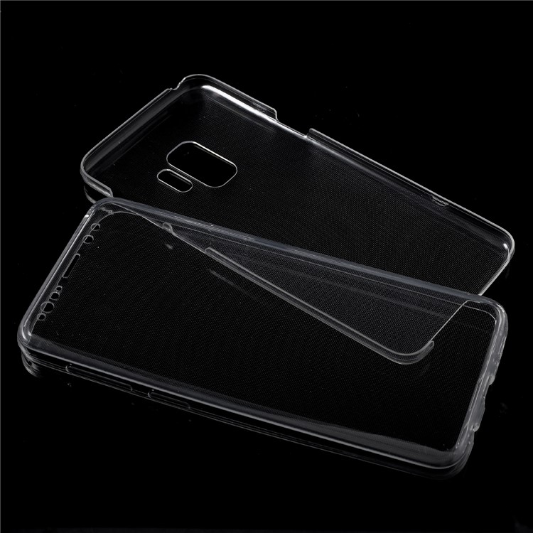 2-in-1 Front + Back Touchable TPU Phone Cover for Samsung Galaxy S9 G960 - Transparent-5