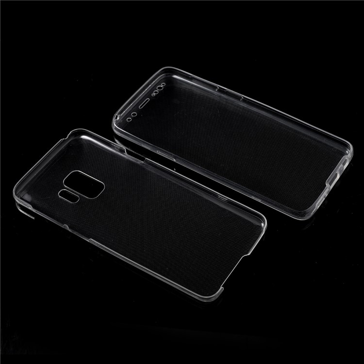 2-in-1 Front + Back Touchable TPU Phone Cover for Samsung Galaxy S9 G960 - Transparent-6