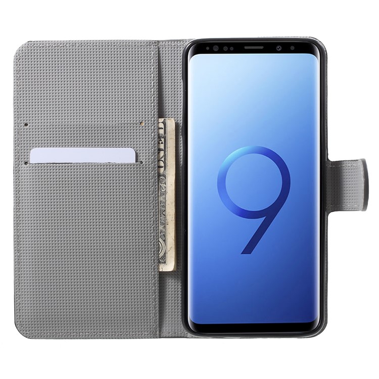 Water Transfer Printing Wallet Leather Phone Case for Samsung Galaxy S9 G960 - Anchor and Sea-6