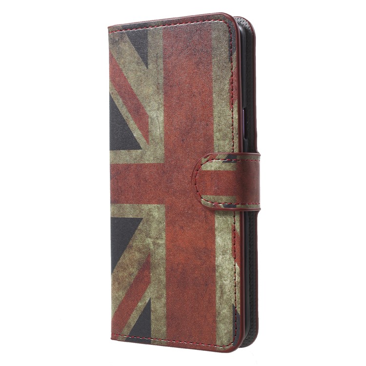 Water Transfer Printing Wallet Leather Mobile Cover for Samsung Galaxy S9 G960 - Vintage UK Flag-3