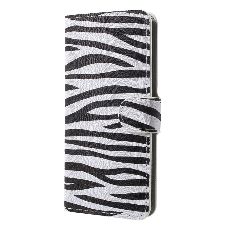 Water Transfer Printing Wallet Leather Cellphone Case for Samsung Galaxy S9 G960 - Zebra Stripes-3