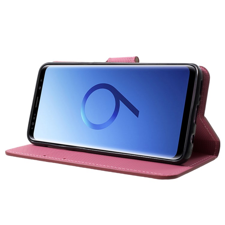 Water Transfer Printing Wallet Leather Magnetic Case for Samsung Galaxy S9 G960 - Butterfly and Circle-4
