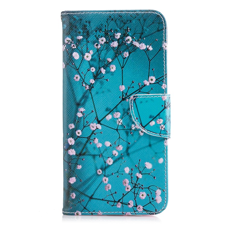 Patterned PU Leather Wallet Mobile Phone Case for Samsung Galaxy A8+ (2018) - Wintersweet-2