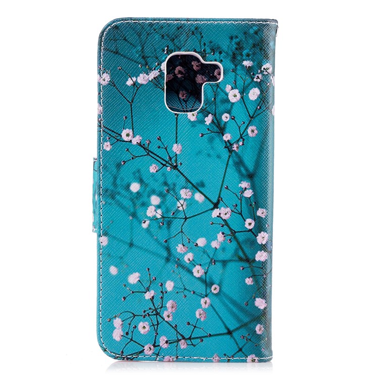 Patterned PU Leather Wallet Mobile Phone Case for Samsung Galaxy A8+ (2018) - Wintersweet-3