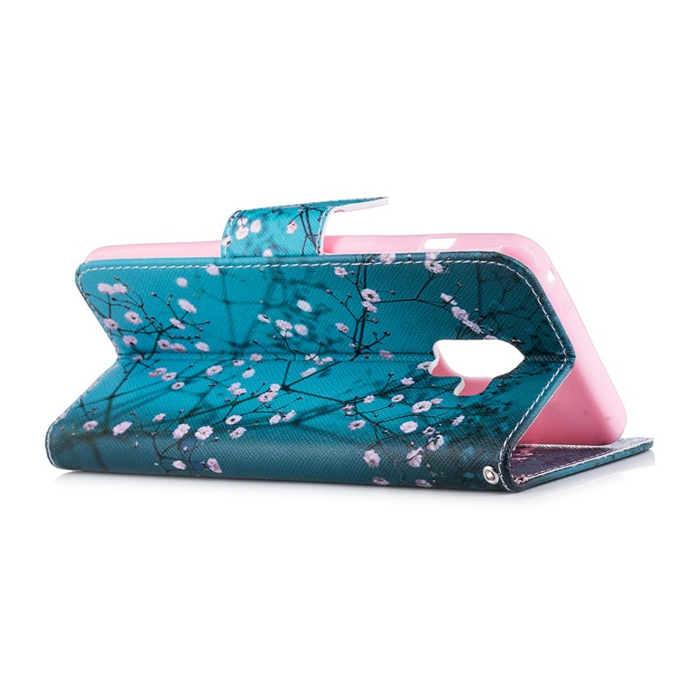 Patterned PU Leather Wallet Mobile Phone Case for Samsung Galaxy A8+ (2018) - Wintersweet-4