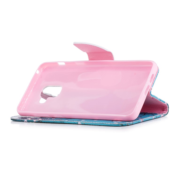 Patterned PU Leather Wallet Mobile Phone Case for Samsung Galaxy A8+ (2018) - Wintersweet-5
