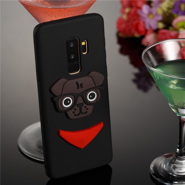 Lovely 3D Dog Pattern TPU Case for Samsung Galaxy S9+ SM-G965 - Black-4