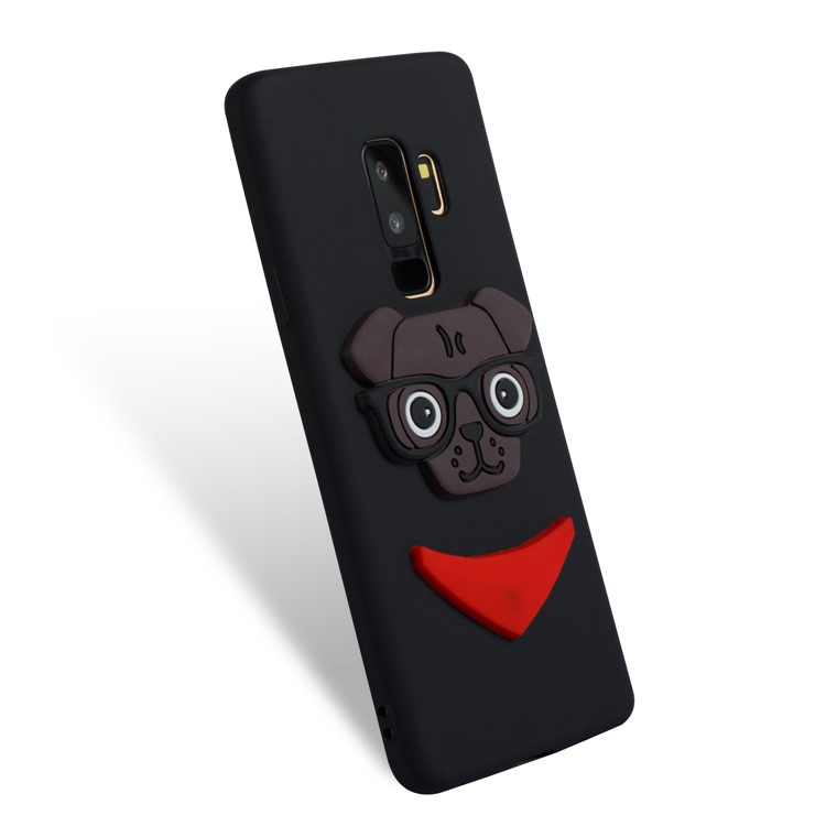 Lovely 3D Dog Pattern TPU Case for Samsung Galaxy S9+ SM-G965 - Black-6