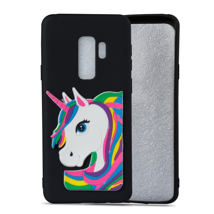 Cute 3D Unicorns TPU Soft Phone Case for Samsung Galaxy S9 Plus SM-G965 - Black-5