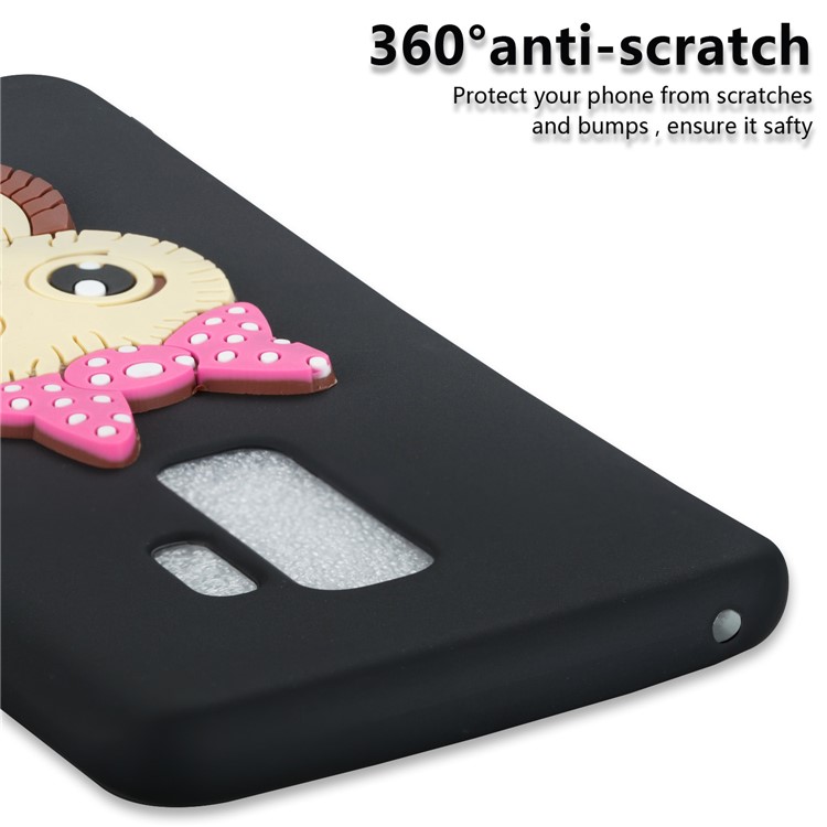Cute 3D Female Owl Pattern TPU Soft Phone Case for Samsung Galaxy S9 Plus SM-G965 - Black-5