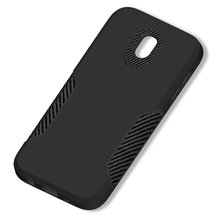 For Samsung Galaxy J5 (2017) EU Version / J5 Pro (2017) Carbon Fiber Texture PC + TPU Hybrid Case - Black-5